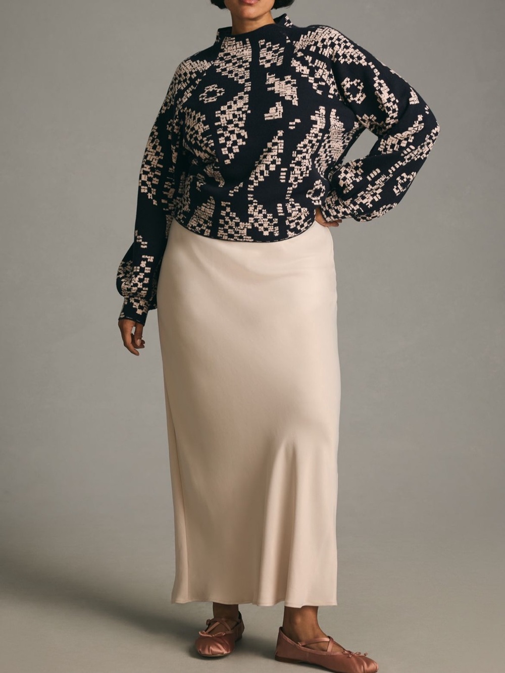 By Anthropologie The Beatriz Mock-Neck Sweater